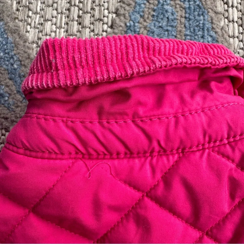 Ralph Lauren Toddler Girl Quilted Pink Barn Jacket Lined Embroidered Pony Sz 18M